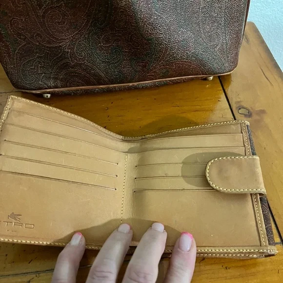 Etro Brown Paisley Satchel and Wallet - Picture 6 of 9